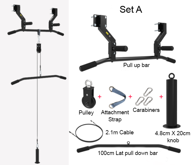 Wall Mounted Lat Pull Down Set -  | Gym51