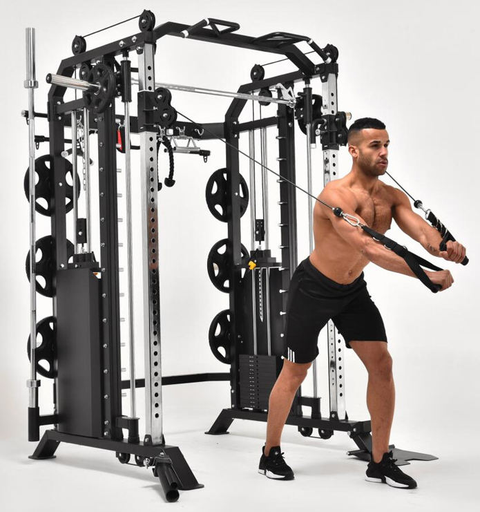 GW-7 Functional Trainer, Power Rack & Smith Machine Combo - Multi-Functional Gym | Gym51